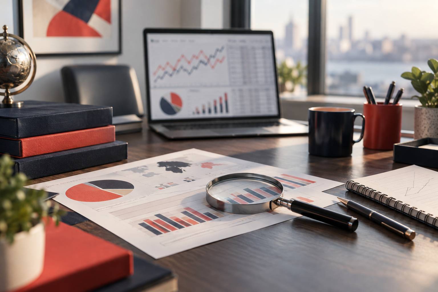 Poste d'analyse financière avec courbes illisibles et rapport de valorisation