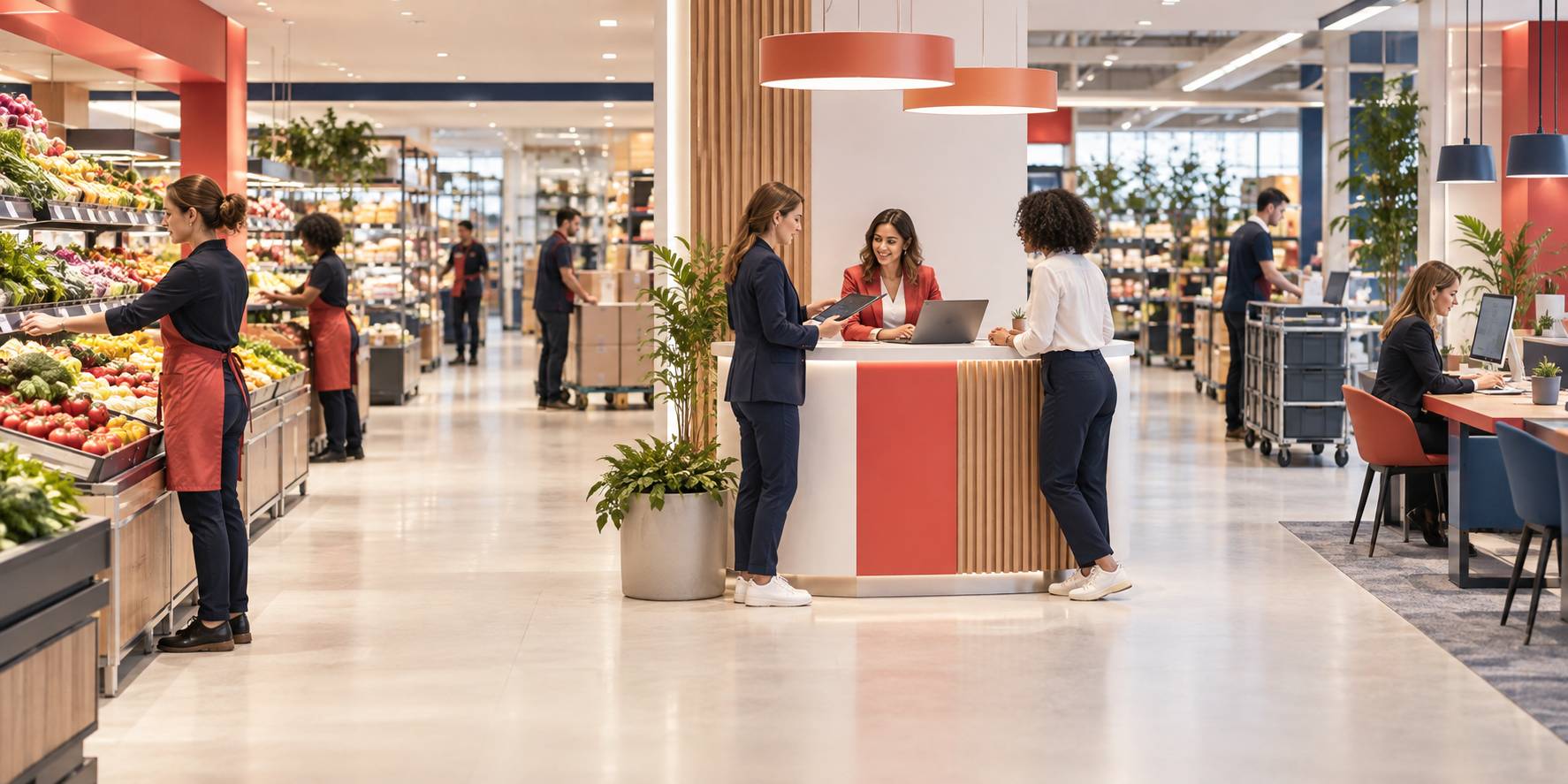 Illustration éditoriale du sujet : Auchan recrutement : postes, salaires et conseils de candidature