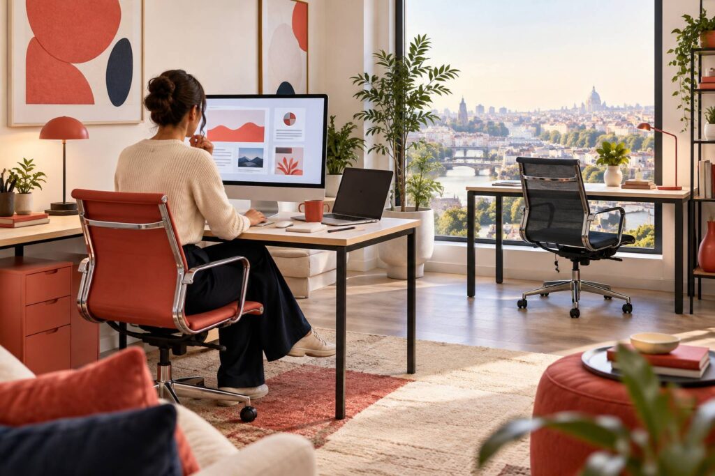 Illustration éditoriale du sujet : Jobs en remote : où trouver les meilleurs emplois 100 % télétravail